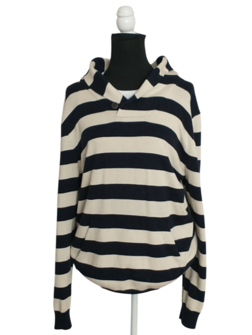 Brooks Brothers Navy and Cream Men's Sweater. Size/XL